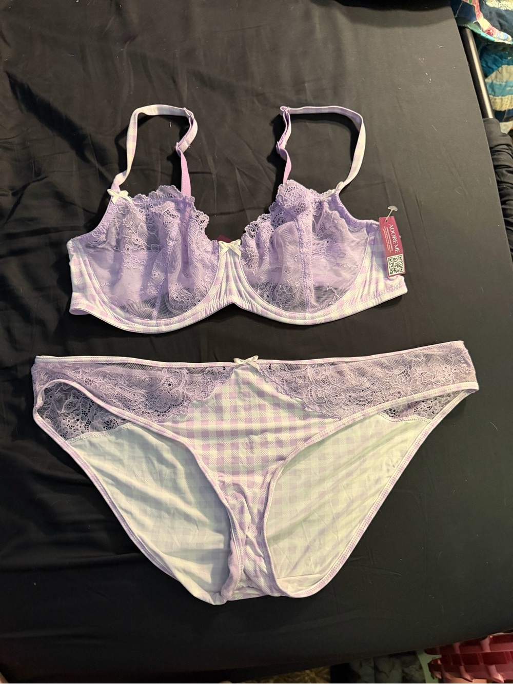 Lavender Lace Underwire Bra & Bikini Set - adore me